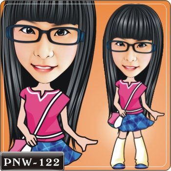 女生人像Q版漫畫PNW-122